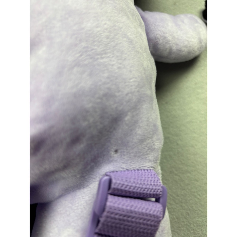 Spookyville Critters Purple Bunny Plush Backpack Gothic Stitched Bunny Skull Ear - Picture 7 of 8